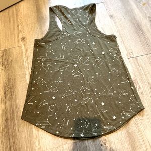Astrology lovers tank w/celestial symbols & constellations , racer-back tank,